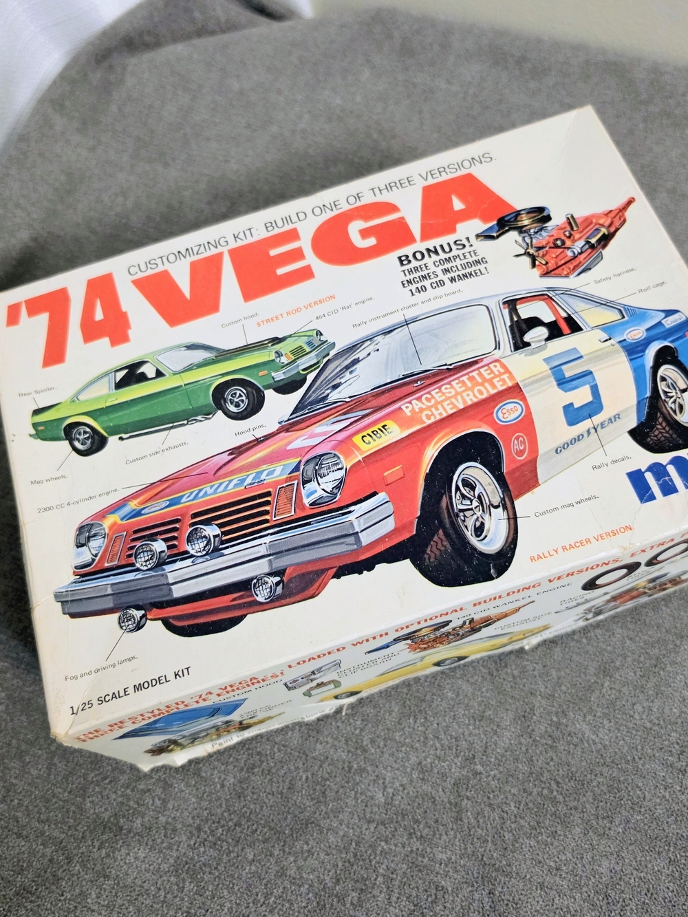 Vtg MPC 1974 Chevy Vega Model Kit Muscle Car Hot Rod READ
